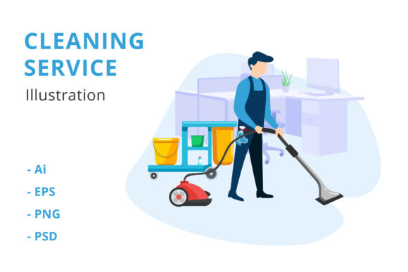 Cleaning Service Illustration for Modern Design Needs