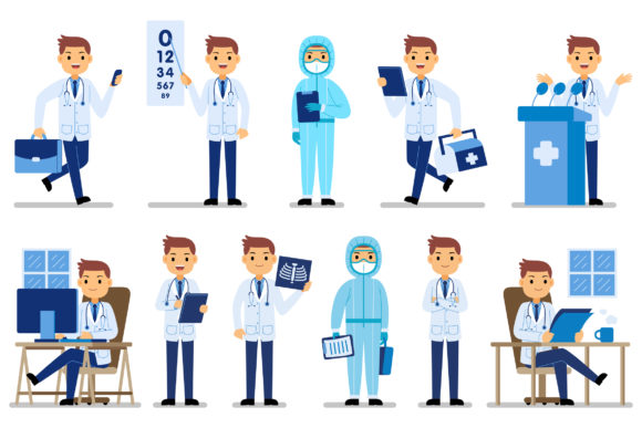 Doctor Profession Characters Set: Strategic Design Tools for Medical and Health Communication