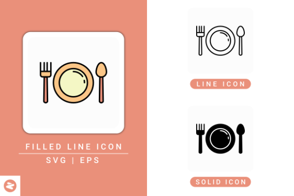 Eat Icons Set: Enhancing Visual Communication in Design Workflows