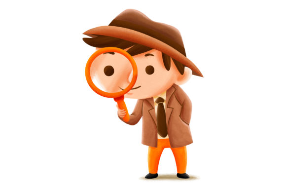 Engaging Detective Profession Kids Illustration for Creative Projects
