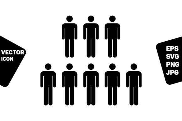 Group Icon Vector Male Persons Symbol