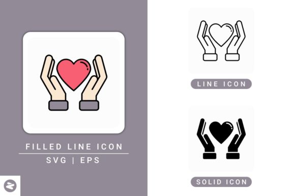 Heart Care Icons Set: Enhancing Health-Themed Design Projects