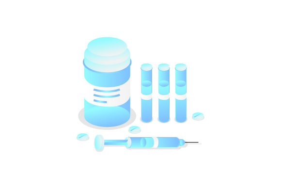 Isometric Design for Medicine Concept Art