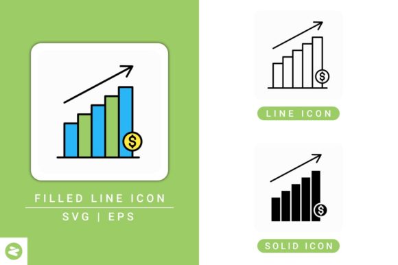 Profit Icons Set: Enhancing Visual Communication for Modern Design Projects