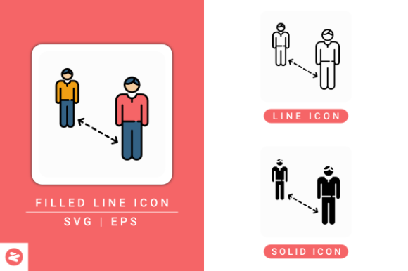 Social Distance Icons Set: Design Essentials for Modern Visual Communication