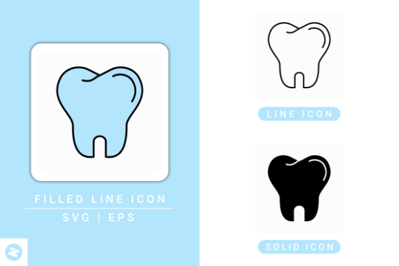 Tooth Icons Set: Enhancing Dental Visuals with Flexibility