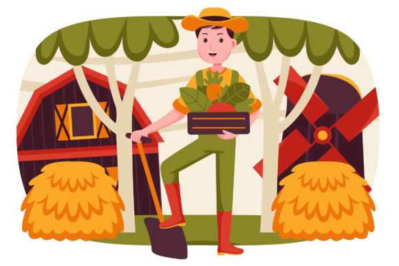 Unlocking Creativity with Farm Vector Illustration 04: A Must-Have for Modern Designers and Entrepreneurs