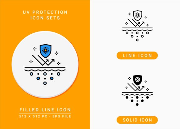 UV Protection Icons Set: A Versatile Design Tool for Modern Web and App Projects